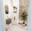 Mondiaz JOYA-DLUX 40cm meuble de toilette - couleur Dusk - Lavabo FAYE position Gauche Sans trou de robinet couleur Saba. SW1426038
