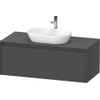 Duravit Ketho.2 Wastafelonderbouwkast - inclusief consoleplaat - met 1 lade - 120x55x45.9cm - met handgreep antraciet - grafiet mat SW773114