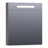 BRAUER Promise Deluxe armoire de toilette avec miroir - 60x70x15cm - avec éclairage direct 1 porte de miroir double face ouvrant à droite Grove SW371746