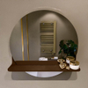 Mondiaz SPOT miroir – Ø 50 cm – avec tablette – Rust (brun) SW1235600