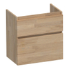 BRAUER Delight meuble sous lavabo peu profond - 60x39x60cm - 2 tiroirs softclose - sans poignée - 1 découpe pour le siphon - chêne massif - assemblage à dents de scie chêne gris SW523096 BRAUER Delight meuble sous lavabo peu profond - 60x39x60cm - 2 tiroirs softclose - sans poignée - 1 découpe pour le siphon - chêne massif - assemblage à dents de scie chêne gris SW523096