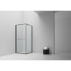 Aloni Inslide Cabine de douche - 90x90x200cm - verre de sécurité - 6mm - réversible - gunmetal SW1418693