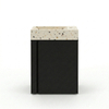 FugaFlow Eccelente Arredo Ensemble meuble WC - 40x65cm - 1 porte - 1 trou de robinet - droit - lave-mains terrazzo - noir mat SW1522203