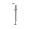 Robinet de baignoire Hotbath Buddy - bec pivotant au sol - Nickel brossé SW1246281