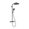 Hansgrohe Raindance Alive ensemble de douche pluie apparent – douche de tête Ø 30 cm – barre de douche – noir chrome brossé – 1 jets SW1387940
