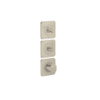 Hansgrohe Axor Citterio C afbouwdeel v. inbouw douchekraan thermostatisch v. 3 functies en cubic cutbrushed nickel SW1152100