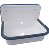 Alape Ag plaatstalen uitstortgootsteen 51cm met stootrand wit blauw GA71446 Alape Ag plaatstalen uitstortgootsteen 51cm met stootrand wit blauw GA71446