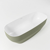 Mondiaz Stone Baignoire îlot 180x75cm Couleur Army mat Couleur intérieure Blanc SW491528 Mondiaz Stone Baignoire îlot 180x75cm Couleur Army mat Couleur intérieure Blanc SW491528