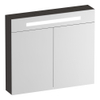 BRAUER Promise Deluxe armoire de toilette - 80x70x15cm - avec éclairage - 2 portes miroir double face - Anthracite Bois SW1203698