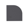 Zeza Grade Douchebak - 90x90cm - antislip - antibacterieel - mineraalmarmer - kwartrond - mat zwart SW1152806