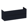 BRAUER Adore Wavy meuble sous-lavabo 140 4 tiroirs softclose - sans poignée - 2 découpes pour siphon - noir mat SW1198614