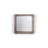 Looox Wood collection Boîte murale 30x30cm avec plaque arrière chêne blanc blanc mat SW73166