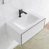 Mondiaz Lagom Meuble avec 1 tiroir 70x30x45cm vasque Cloud central 1 trou de robinet Solid Surface Urban SW409161