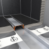 Easy Drain Compact TAF afvoergoot enkele plaat 90cm 30mm met Zero design rooster RVS TWEEDEKANS OUT14211