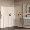 BRAUER Orion Paroi de douche à l'italienne - 90x200cm - verre clair - revêtement en verre - PVD - cuivre brossé SW1476004