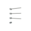 Hotbath &MORE Handdoekradiator - 50x57cm - rond - 3 stangen - horizontaal - met schakelaar - geborsteld nikkel (RVS) SW1245691
