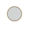 FugaFlow Eccelente Arredo Miroir avec éclairage rond diamètre 80cm avec éclairage LED indirect avec chauffe miroir et interrupteur infrarouge noir mat SW1123426