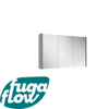 FugaFlow Eccelente Arredo spiegel badkamer spiegelkast - 100x63x16cm -inclusief zijpanelen - taupe SW1123953