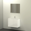 Qisani Slim badmeubelset 80x40x62 met spiegel met softclose wit hoogglans 1 kraangat SW278516 Qisani Slim badmeubelset 80x40x62 met spiegel met softclose wit hoogglans 1 kraangat SW278516