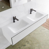 MONDIAZ LAGOM 140cm badmeubel solid surface urban 2 lades Wastafel cloud dubbel 2 kraangaten SW409164 MONDIAZ LAGOM 140cm badmeubel solid surface urban 2 lades Wastafel cloud dubbel 2 kraangaten SW409164