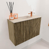 Mondiaz JOYA-DLUX 60cm toiletmeubel - kleur Dusk - Wastafel FAYE positie Midden 1 kraangat kleur Frappe. SW1426217