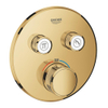 Grohe SmartControl Mitigeur thermostatique encastré - 3 boutons - rond - Cool Sunrise SW354623