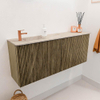Mondiaz JOYA-DLUX 100cm toiletmeubel - kleur Dusk - Wastafel FAYE positie Links 1 kraangat kleur Frappe. SW1423134