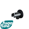 FugaFlow Eccelente Sobrado Coude mural avec rosace ronde Gunmetal SW1123179