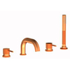 Plieger Roma Pièce de garniture pour mitigeur de bain 4 trous avec bec et douchette en cuivre brossé SW444453 Plieger Roma Pièce de garniture pour mitigeur de bain 4 trous avec bec et douchette en cuivre brossé SW444453