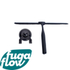 FugaFlow Efficiente Acces Essuie-glace de douche avec crochet noir mat SW1123738