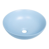 BRAUER Bowl waskom - 40x40cm - rond - keramiek - mat pastel blauw SW346803