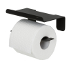 Tiger Colar Porte-rouleau de papier toilette - avec tablette - autocollant - noir SW877220