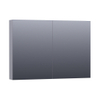 BRAUER Impress Deluxe Armoire de toilette 99x70x15cm éclairage intégré rectangulaire 2 portes pivotantes MDF Gris Mat SW371699