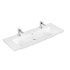 Villeroy & Boch Subway 3.0 meubelwastafel - 1300x470mm - 2 kraangaten - met overloop - White Alpine (glans wit) SW641679