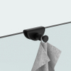 FugaFlow Eccelente Accroche-serviette pour paroi en verre - compatible avec verre de 8mm - noir mat SW1450312