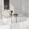 Brauer Gunmetal Edition Robinet baignoire - avec set douchette - douchette ronde 3 jets - bouton lisse - PVD - gunmetal brossé SW1164633