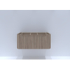 H&R Badmeubelen Juice Meuble sous lavabo - 100x45x40cm - angles arrondis - façade 3D - 1 tiroir - poignée intégrée - Rockford oak SW911155