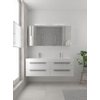 Bruynzeel Bando badmeubelset 150x45cm 2 kraangaten 2 wasbakken 4 lades met spiegelkast met softclose Composiet glans wit SW383542 Bruynzeel Bando badmeubelset 150x45cm 2 kraangaten 2 wasbakken 4 lades met spiegelkast met softclose Composiet glans wit SW383542