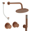 Crosswater MPRO Module ensemble de douche pluie encastré – douche de tête Ø 20 cm – support fixe – vidage de baignoire – brons geborsteld SW1472417