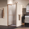 BRAUER Luminis Nisdeur - 90x200 - naar binnen draaiend - helder glas - omkeerbaar - incl. glascoating - geborsteld koper PVD SW1580846