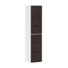 Hansgrohe Xevolos E Armoire haute - 176x40x37cm - 2 portes - façade dark oak - ouverture par pression - charnière gauche - matt white SW995435
