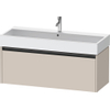 Duravit Ketho 2 meuble bas sous lavabo avec 1 tiroir pour lavabo simple 118.4x46x44cm avec poignée anthracite taupe mat SW772812