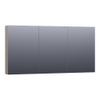 Saniclass Plain Spiegelkast 139x70x15cm Hoogglans Taupe SW392947 Saniclass Plain Spiegelkast 139x70x15cm Hoogglans Taupe SW392947