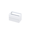 INK Wastafelonderkast - 80x45x52cm - 2 lades - greeploos - MDF lak - Hoogglans wit SW157922