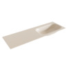 Mondiaz BIG small Linen solid surface inbouw wastafel 140cm rechts SW432116 Mondiaz BIG small Linen solid surface inbouw wastafel 140cm rechts SW432116