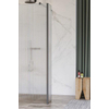 Fortifura Galeria zijwand - 30x200cm - ribbel - glas - 8mm - met hoekprofiel - PVD - geborsteld gunmetal (antraciet) SW925333