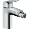 Hansgrohe Logis Robinet bidet 1 trou 100 avec vidage chrome 0605658