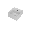 INK Vice fontein - 27x27x9cm - kraangat midden - met waste - mat wit SW207537