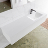 MONDIAZ LAGOM 150cm badmeubel solid surface talc 1 lade Wastafel cloud rechts 1 kraangat SW409013 MONDIAZ LAGOM 150cm badmeubel solid surface talc 1 lade Wastafel cloud rechts 1 kraangat SW409013