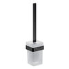Emco Loft Garniture de balai de WC avec insert en verre L noir SW158988